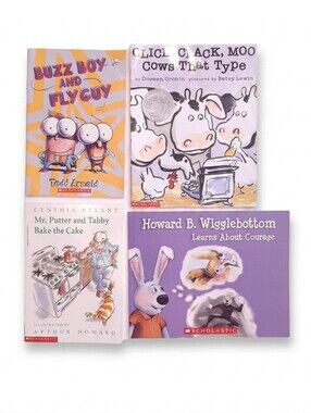Bundle OF 4 Scholastic Books Early Reading Illustrated Stories Vintage Modern